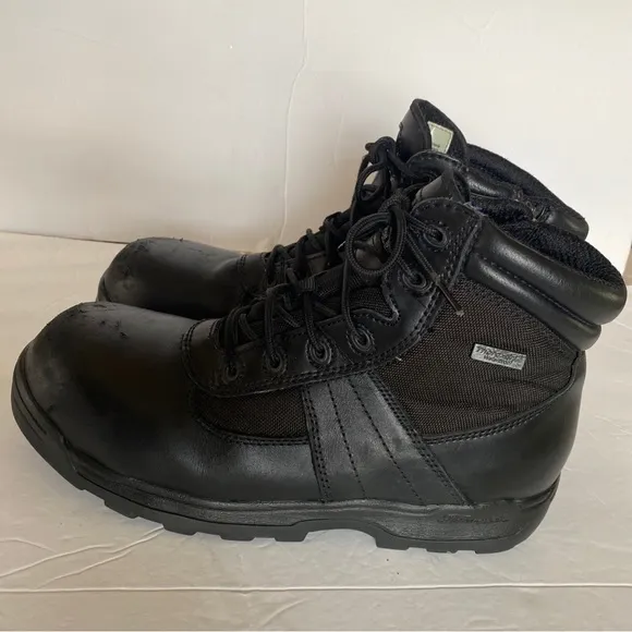 THOROGOOD WORK BOOTS Leather Black Water Proof Steel Toe Slip Resistant 10.5M