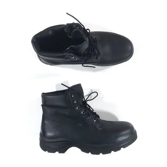 Thorogood Lace Up Work Boots Mens Size 10 W Wide Black Leather 93740