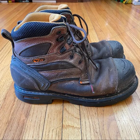 Mens Thorogood Brown 6” Waterproof Comp Toe 804-4456+ Boot size 10.5.