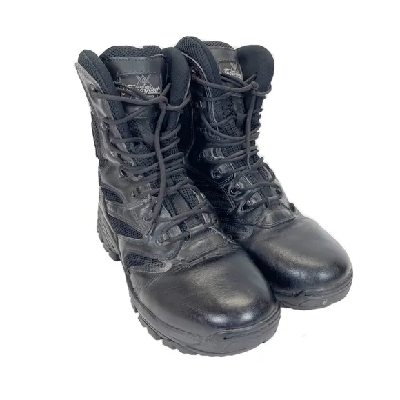 Thorogood Tactical Leather Boots Lace Up Black Sz 10.5