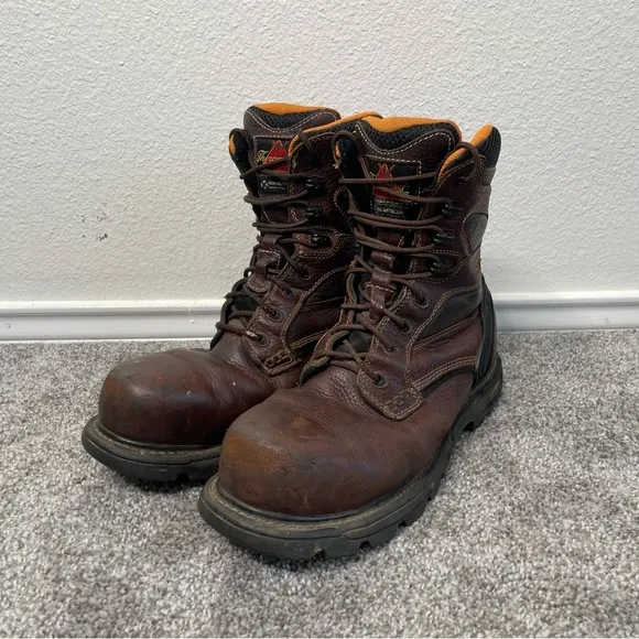 Thorogood Gen-Flex2 Work Boots Mens 12M 8in Brown Leather Composite Safety Toe