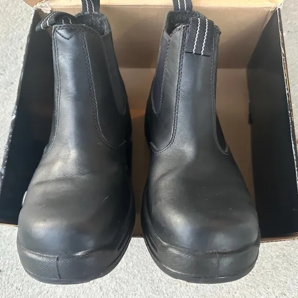 Thorogood 6” Quick Release Pull On Safety Boots, Men’s size 7.5W, Women’s 9.5W