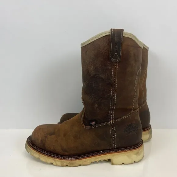 Thorogood American Heritage Wellington Steel Toe Work Boots Leather Mens 9 2E