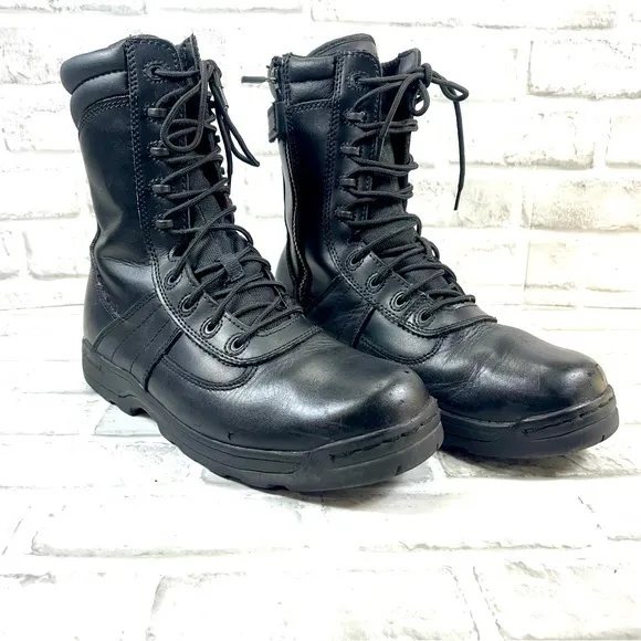 Thorogood Deuce Tactical Men’s 10.5 Black Leather Combat Boots 834-6091