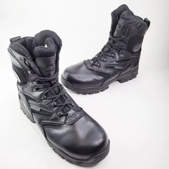 Thorogood Boots 804-6191 Deuce Z-TRAC Black Leather Waterproof Zip Mens 8.5