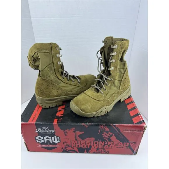Thorogood SAW Men's 3.5 Women’s 5.5 Lightweight AR Military Boots [Coyote Brown,
          
      NWT