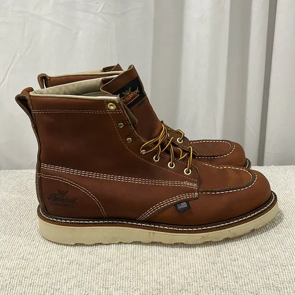 Thorogood 6” Moc Toe Wedge Boots Men’s 12 D USA Made