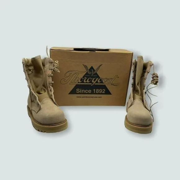 Thorogood Mens Combat Military Boots Desert Tan Le
              
      NWT