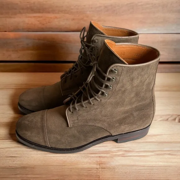 Viberg Halkett Boot - Acero Janus Calf Suede