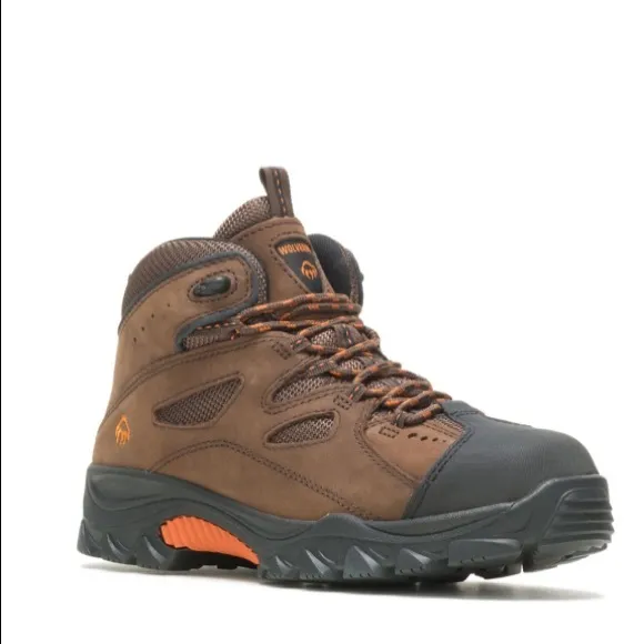 Wolverine Men’s Hudson Steel-Toe Work Boot in Dark Brown/Black