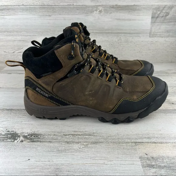 Wolverine Men’s Alto 6” Waterproof Hiking Boots Size 10 Brown/Black Lace Up