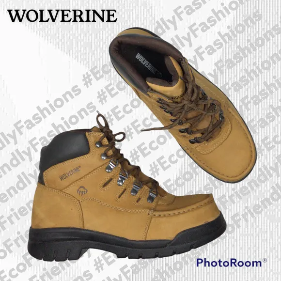 Wolverine Men's Brown Leather Potomac Mac Steel Toe Lace Up Work Boots Size 9M