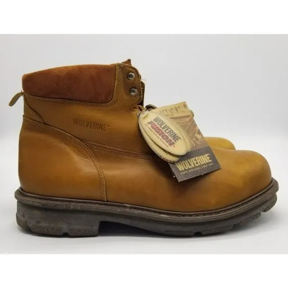 Wolverine Durashocks Work Boots Vibram Soles Fusion EH Tan Leather Men 14 E NWOB
          
      NWT