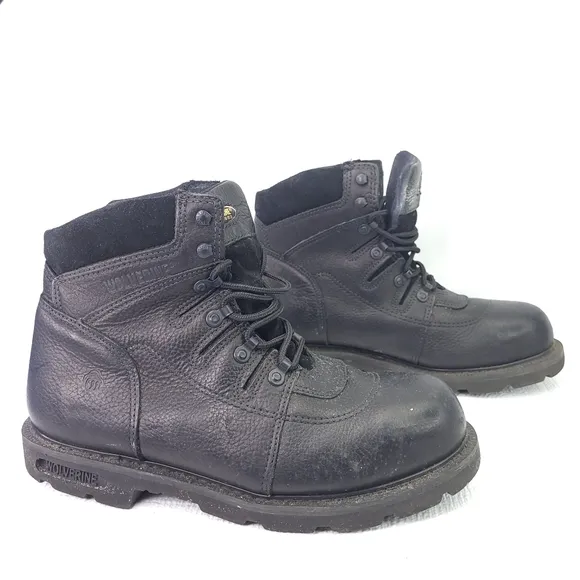 Wolverine Steel Toe Work Ankle Boots Black Leather ASTM Shoes Mens Size 13