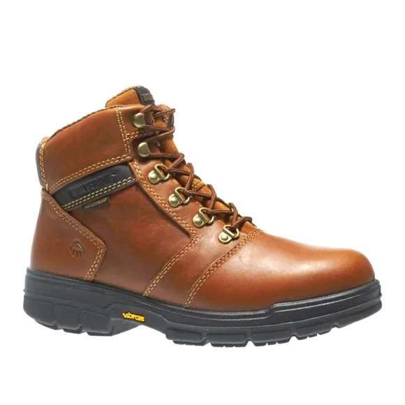 Size 13 Men's Brown Leather Lace-up Work Boots Wolverine Barkley