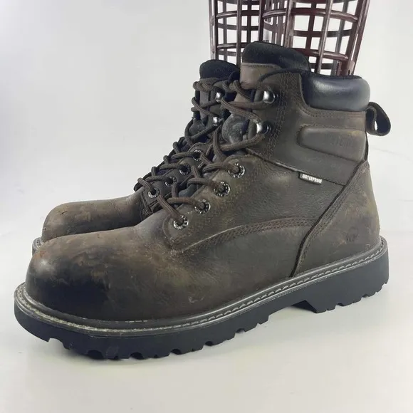 Wolverine Men's FLOORHAND 6" Waterproof Steel Toe US 11 M Brown Work Boot