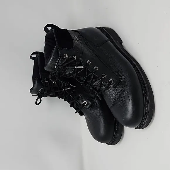 Wolverine Durashock Goretex Slip Resistant Men's Leather Boots Black Size 11EW