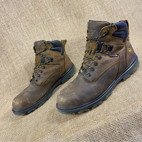 Wolverine boot work EPX steeltoe Waterproof Slip Resistant brown leather men 13M