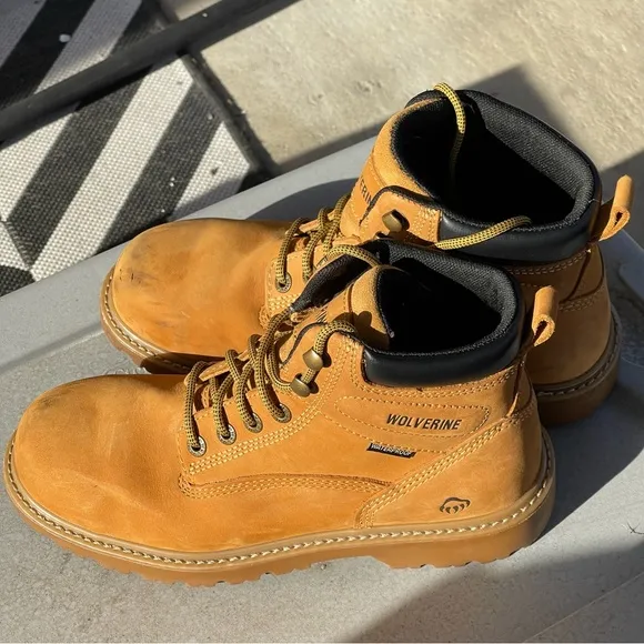 Wolverine Men's Size 8 Floorhand Waterproof Steel-Toe 6'' Work Boot Wheat W10632