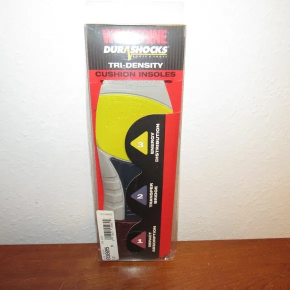 Wolverine Durashocks Boots & Shoes Tri-Density Cushion Insoles Men Size 12
          
      NWT