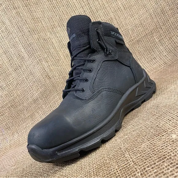 Wolverine Boots Shift Plus WaterProofer Black Work Safety Alloy Toe Sz 9.5 M