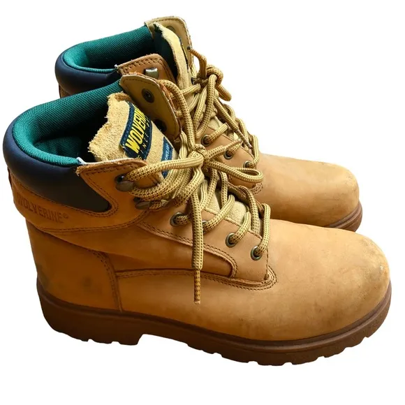 WOLVERINE Mens Steel Toe Work BOOTS thermolite oil resistant 7.5 Lace Up W01038