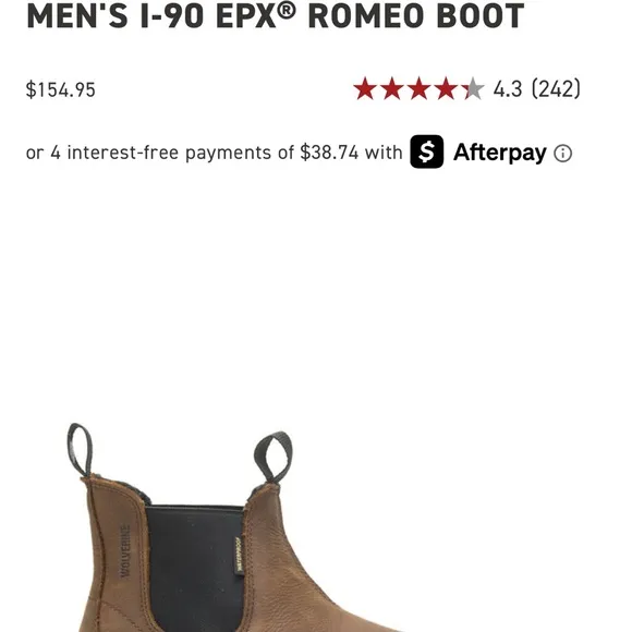 Wolverine Brown Boots Durable Leather High-Top