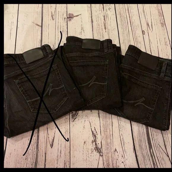 34 Heritage Black Washed Jeans