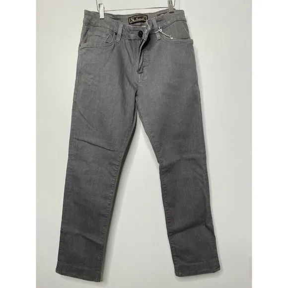 34 Heritage Men's Gray COOL Mid-Rise Tapered Slim Leg Jeans 34x34