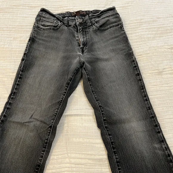 Mens Heritage black faded jeans