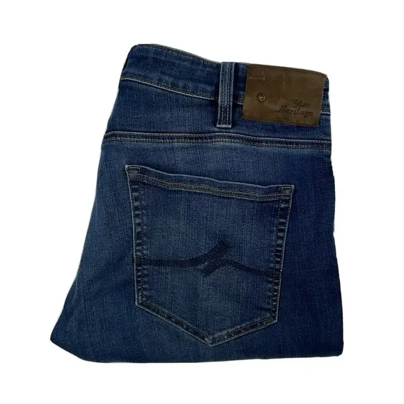 34 Heritage Medium Wash Cotton Tencel Stretch Jeans Size Mens 38X36