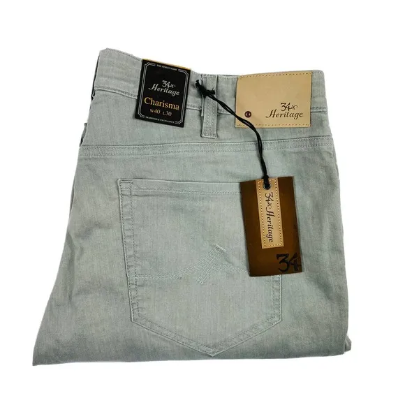 34 Heritage Charisma Comfort-Rise Classic Sage Washed 40x30 NWT
          
      NWT