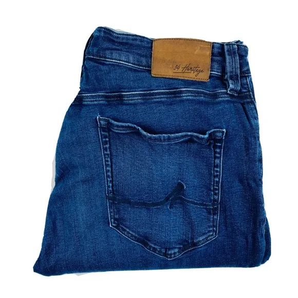 34 Heritage Charisma Comfort Rise Classic Blue Stretch Jeans Size 36x30
