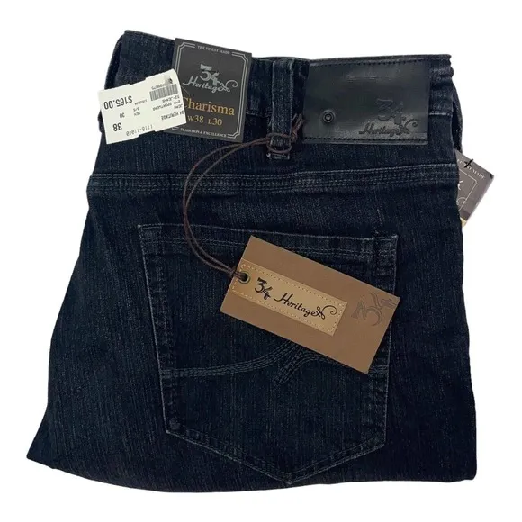 34 Heritage Charisma Black Mens Stretch Jeans Size 38X30 NWT
          
      NWT