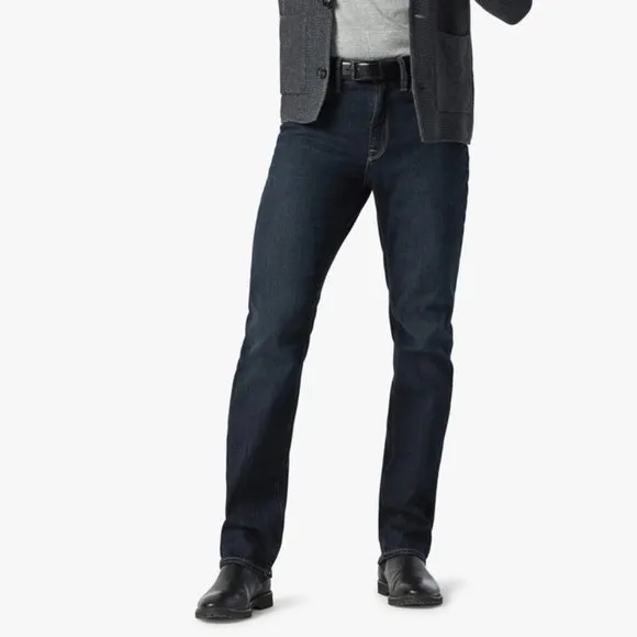 34 HERITAGE CHARISMA COMFORT-RISE CLASSIC STRETCH DENIM DARK WASH JEANS 44 X 32