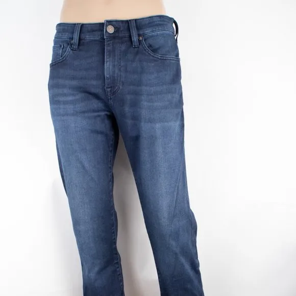 34 Heritage Straight (32 X 31) Men's Denim Jeans Dark Wash Zip Fly
