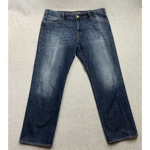 34 Heritage Confidence Jeans Mens 40x32 Blue Mid Rise Relaxed Straight 5 Pocket
