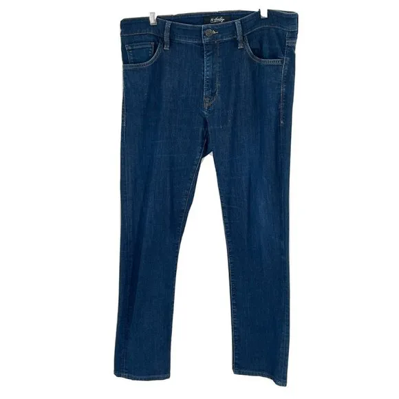 34 Heritage Mens Mid Rise Straight Leg Jeans Blue Sz 34 x 34