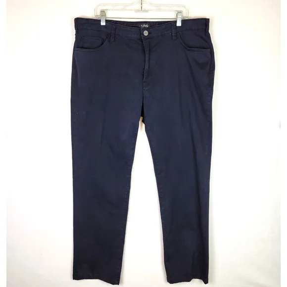 34 Heritage Mens Charisma Comfort Jeans Chino Size 42x30.5 Navy Blue Lightweight