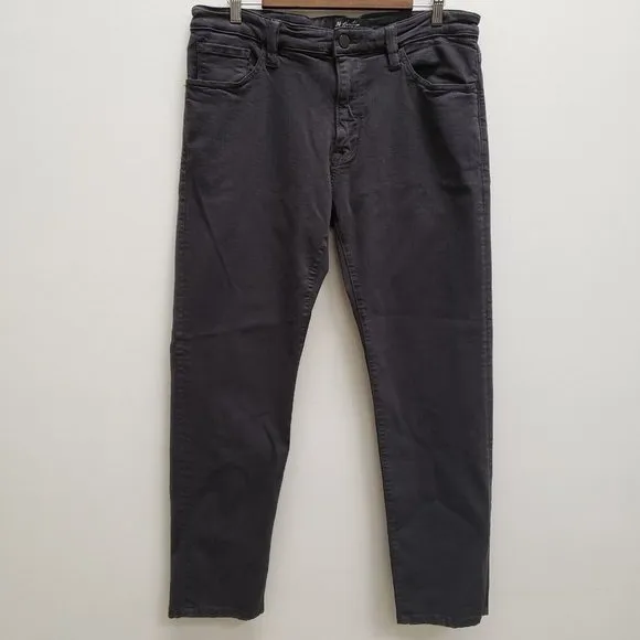 34 Heritage Mens Courage Jeans Size 35X34 Dark Gray Mid Rise Straight Stretch