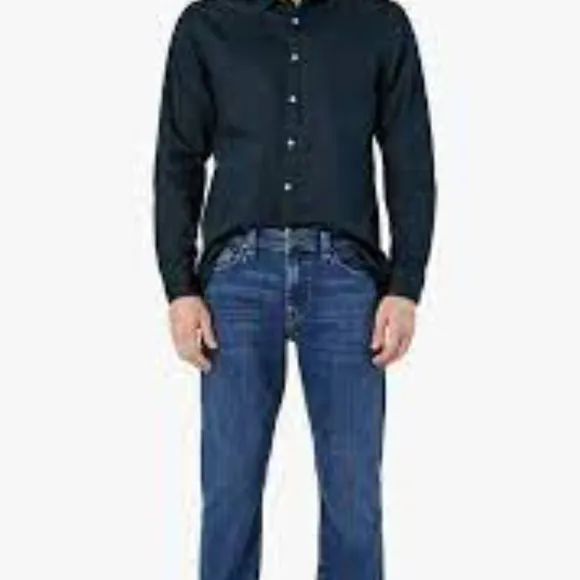 34 Heritage Mens Charisma Comfort Rise Classic Blue Jeans Size 35x32