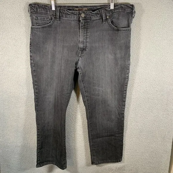 34 Heritage Jeans Men's 44x29 Grey Charisma Classic Comfort Rise Straight Leg