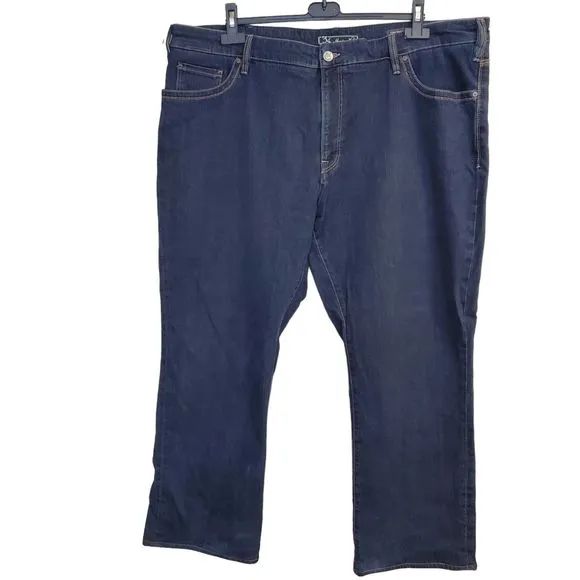 34 Heritage Jeans Mens 46x30 Charisma Mid Rise Classic Straight Dark Stretch #M7
