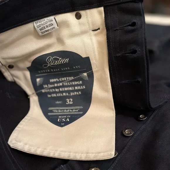 3Sixteen CT-120X Classic Tapered Shadow Selvedge