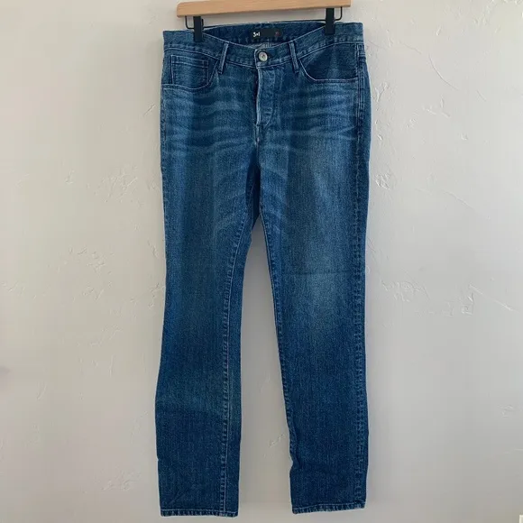3X1 Medium Wash Straight Leg Jeans 33