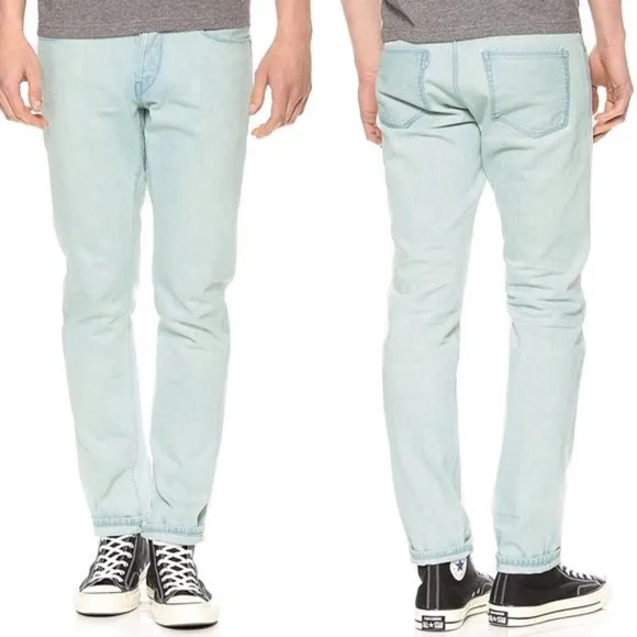 3X1 Stone Bleach Jeans Selvedge Denim Slim Fit