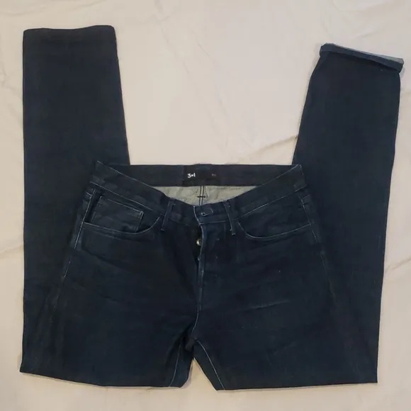 3x1 button fly blue jeans size 30