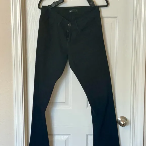 3x1 black straight jean