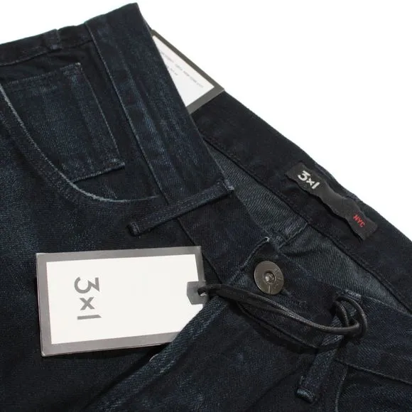 3x1 NWT Jeans Size 30 US Solid Dark Blue 100% Cotton Denim
          
      NWT
