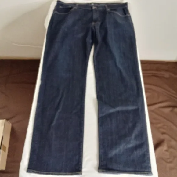 7 For All Mankind Men's Austyn Straight Leg Dark Wash Blue Jeans 40x34 Stretch
